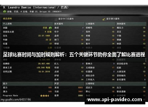 足球比赛时间与加时规则解析:五个关键环节助你全面了解比赛进程 足球比赛时间与加时规则解析:五个关键环节助你全面了解比赛进程
